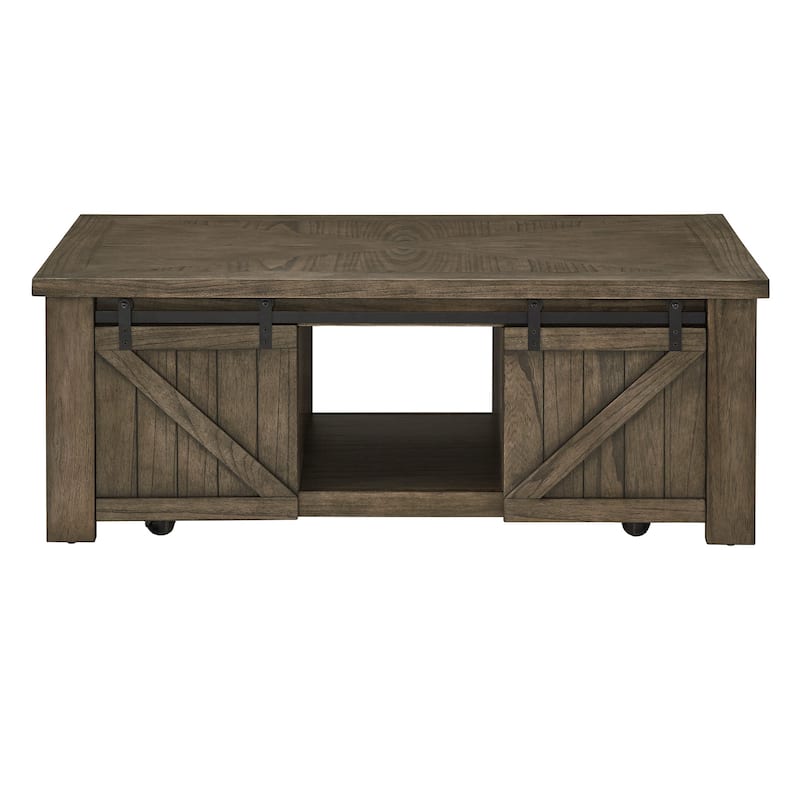 Sheldon Barn Door Coffee Table or Table Set by iNSPIRE Q Classic