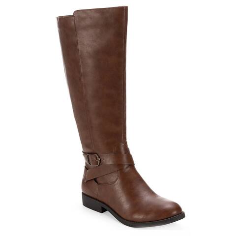 Style & Co Women's Madixe Knee-High Riding Boots Cognac Saddle Size 6