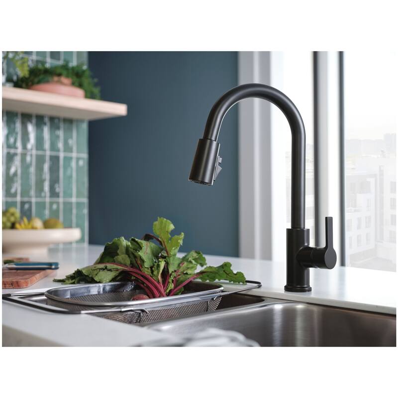 Peerless P7912LF Flute 1.5 GPM Deck Mounted Pull Down Kitchen Faucet