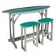 preview thumbnail 25 of 88, Shoreline Surfboard 3-Piece Bar Height Balcony Set Cove Gray/Seaglass Blue