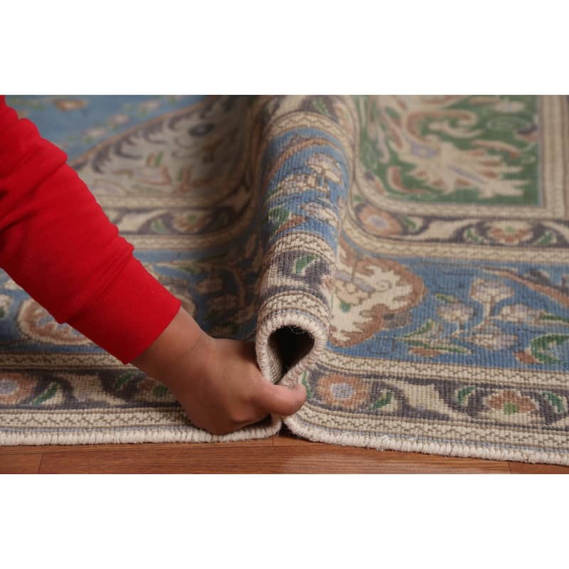 Tabriz Persian Vintage Area Rug Hand-Knotted Geometric Wool Carpet - 9'10"x 12'9"