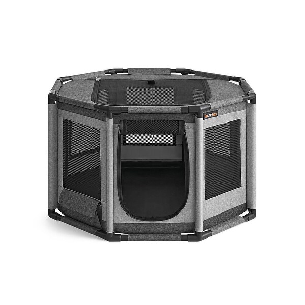 600D Oxford Fabric Dog Playpen with Zippered Openings - Bed Bath