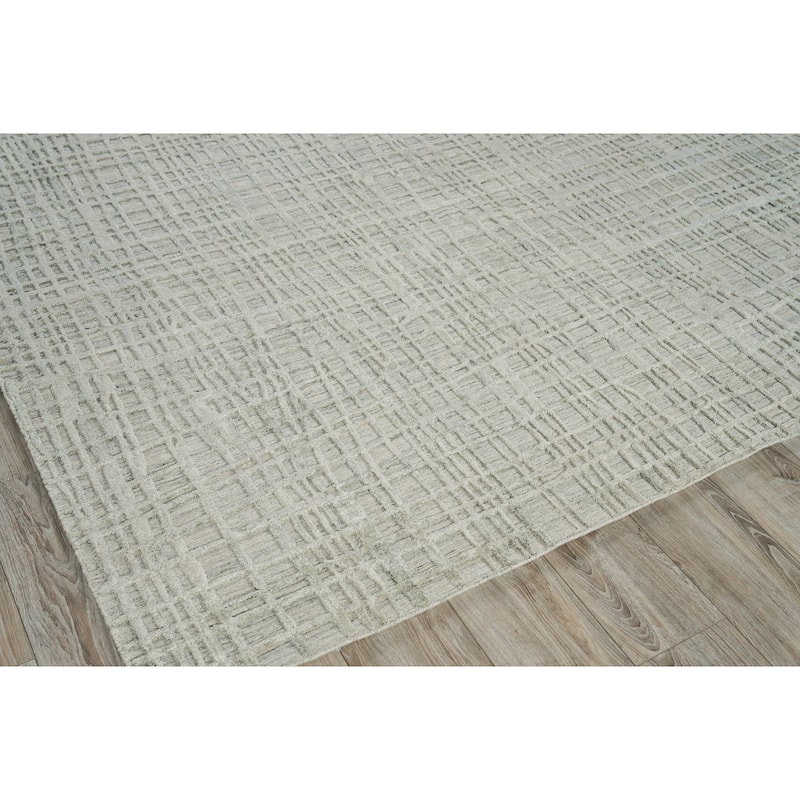 EXQUISITE RUGS Crescendo Hand-loomed Bamboo Silk Beige Area Rug.