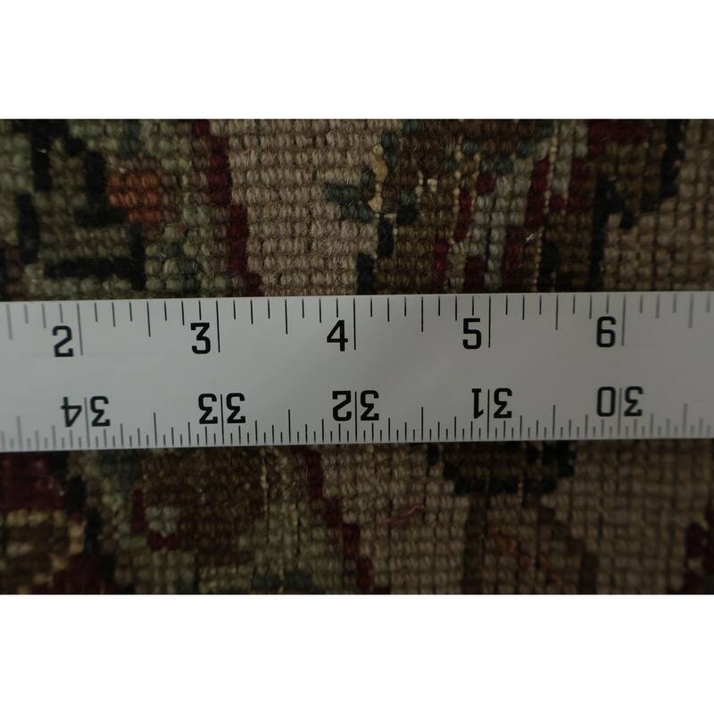 Hand Knotted Oriental 100% Wool Carpet Traditional All-Over Beige & Ivories Agra Area Rug - 4' 2'' X 4' 2''