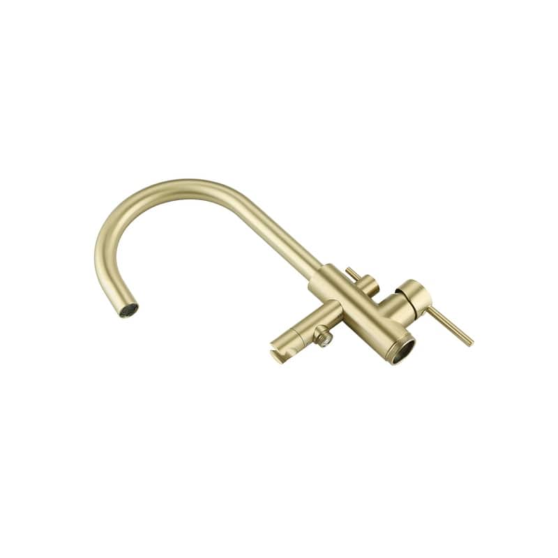 Indigo Home Floor Mounted Roman Tub Faucet with Handshower