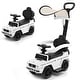 preview thumbnail 9 of 7, 3 in 1 Ride on Push Car Mercedes Benz G350 Stroller Sliding Car White