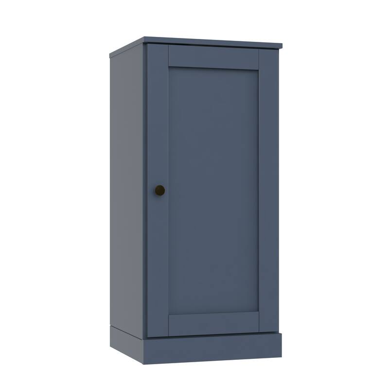 Palace Imports 100% Solid Wood 3-Shelf Bookcase with Shaker Door and Adjustable Shelves