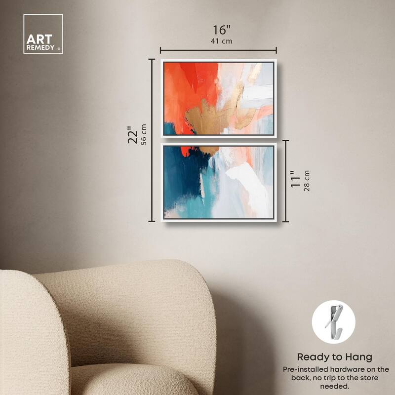 Orange Infusion I Canvas Set of 2 by Art Remedy