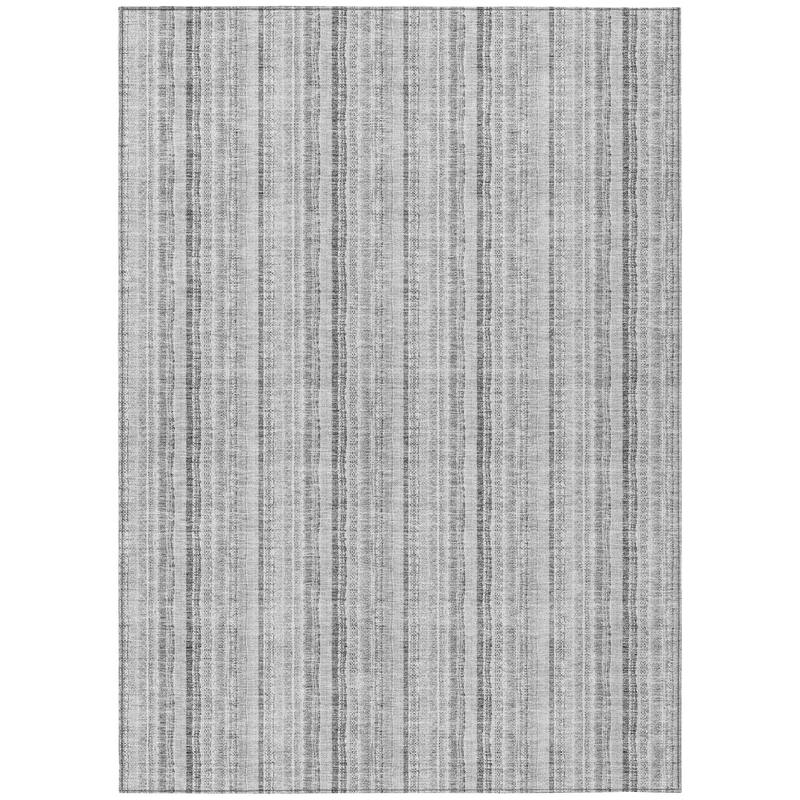 Machine Washable Indoor/ Outdoor Stripe Chantille Rug