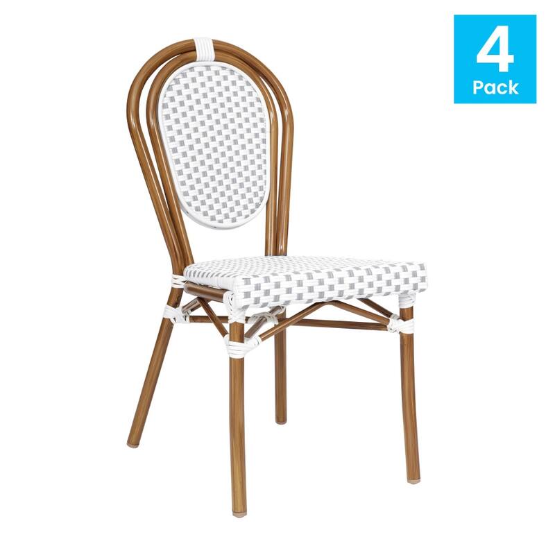 Stacking Bistro Chairs with Metal Frames
