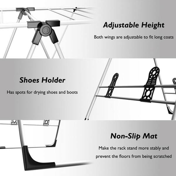 Shop Costway Laundry Clothes Storage Drying Rack Portable Folding