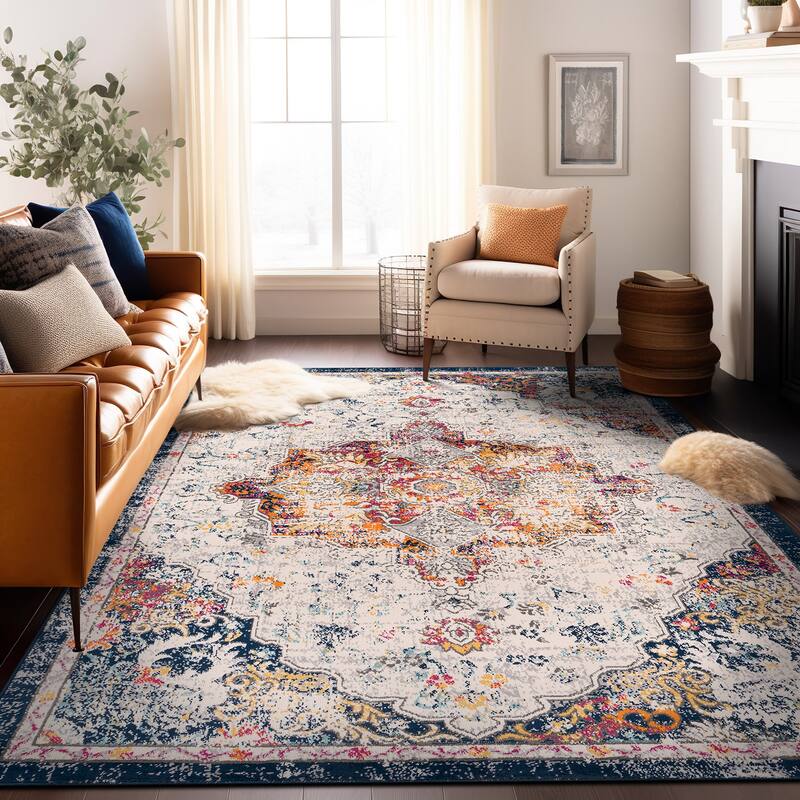 World Rug Gallery Caen Bohemian Medallion Area Rug