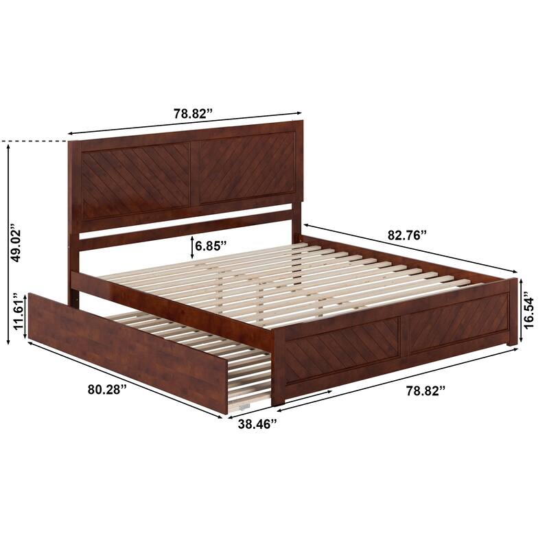 AFI, Canyon Platform Bed with Matching Footboard & Trundle