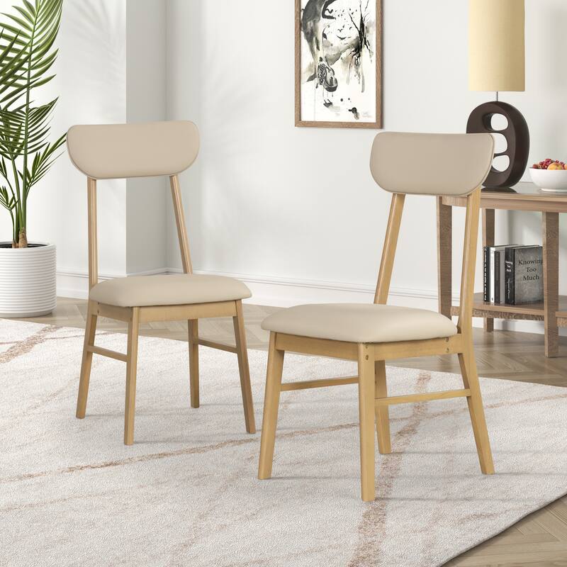 Modern 6-Piece Dining Set with Rectangular Table, 4 Open Back Dining Chairs & Bench