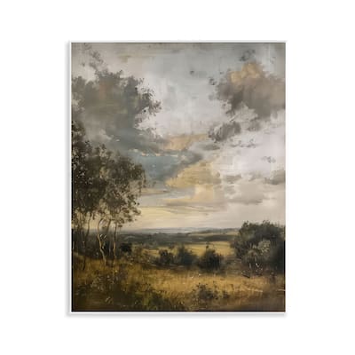 Stupell Rural Meadow at Dawn Wall Plaque Art Design By LSR Creative Studio