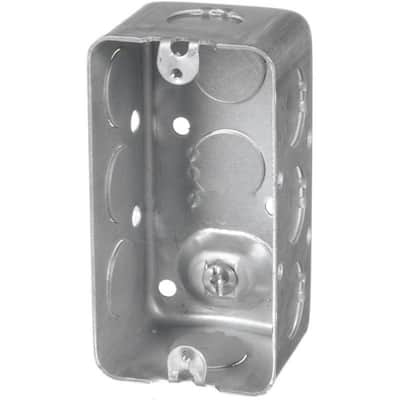 2.125 in. x 1.87 in. x 4 in. Rectangle Galvanized Steel Electrical Receptacle Box American Imaginations