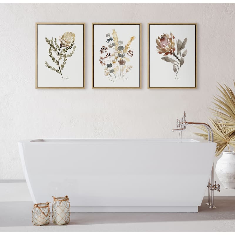 Kate and Laurel Sylvie Banksia Salvia Protea Canvas by Sara Berrenson