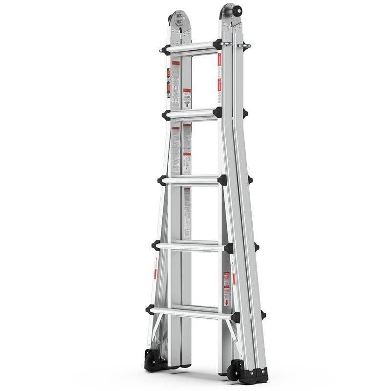 Aluminum Extension Ladder Step Ladder Multi Position with Wheels