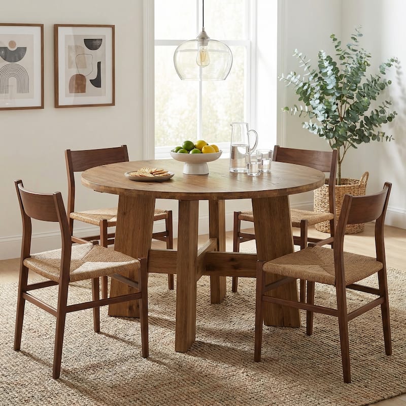 47-Inch Round Kitchen Table for Dining Room