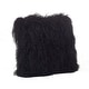 preview thumbnail 5 of 25, Wool Mongolian Lamb Fur Decorative Throw Pillow 16 X 16 - Black