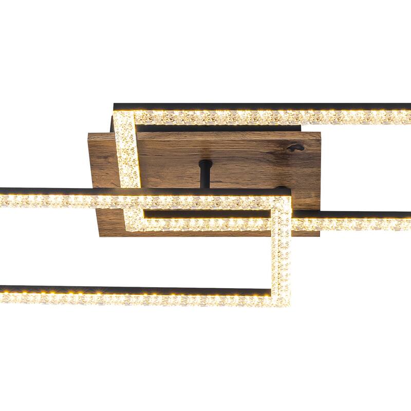 Dual Frame Rectangular Integrated LED Flush Mount Ceiling Light - Dia.40.55-in