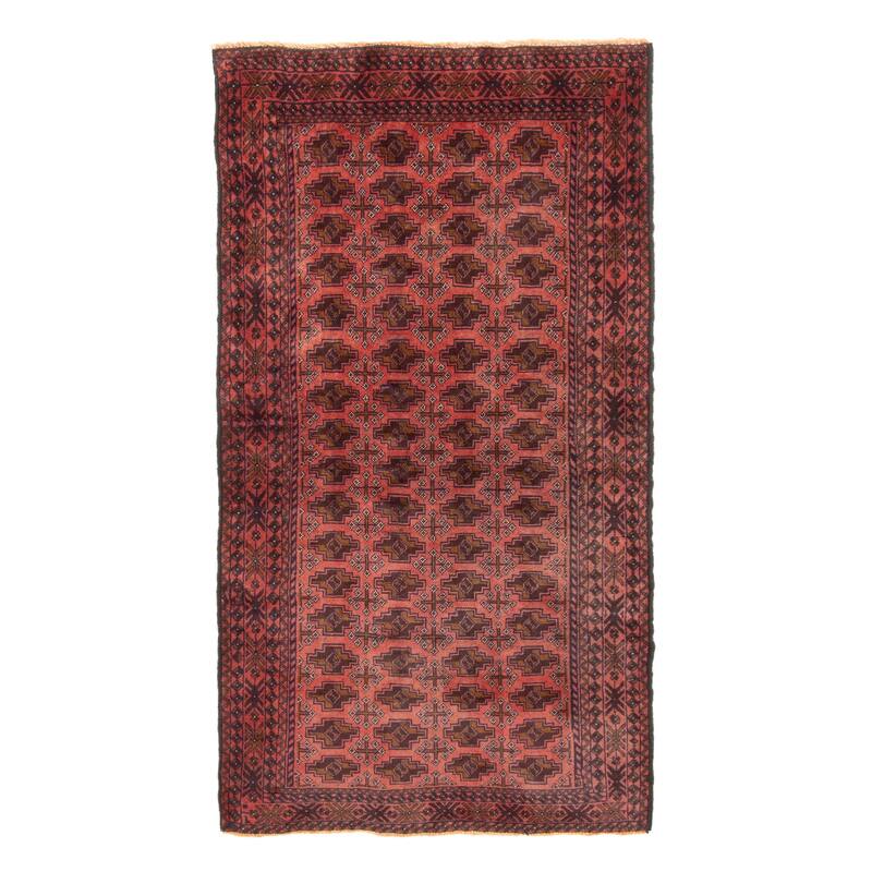 ECARPETGALLERY Hand-knotted Baluch Copper Wool Rug - 3'4 x 6'3