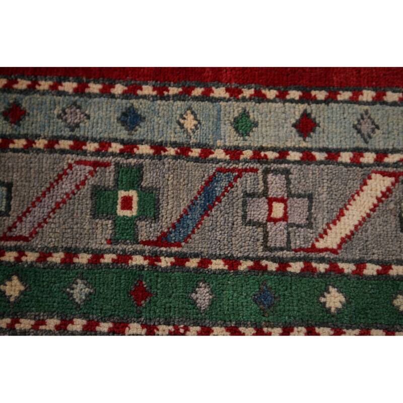 Kazak Oriental Accent Rug Handmade Wool Carpet - 4'3" x 5'8"