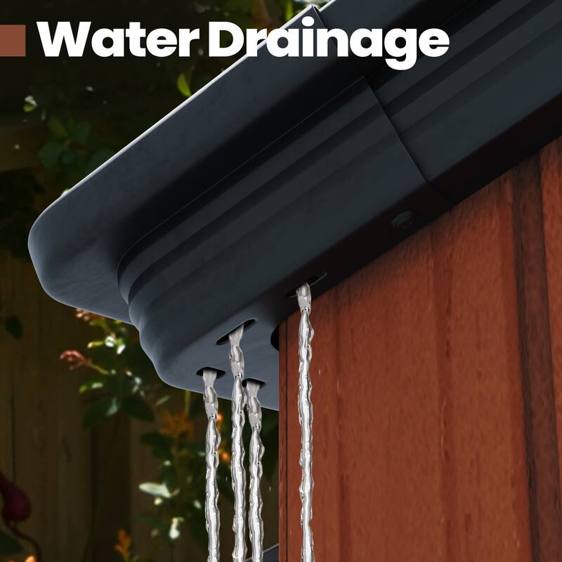 All-Weather Waterproof Lockable Door Resin Outdoor Storage Shed with Window Vent Floor for Patio Furniture and Tools