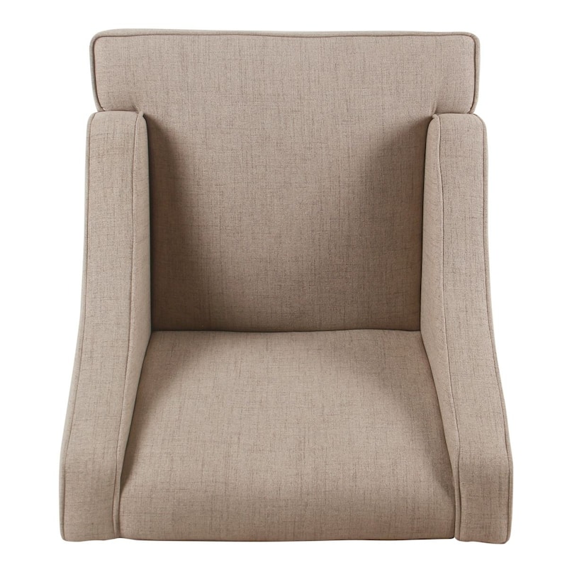Porch & Den Lyric Tan Swoop Arm Accent Chair