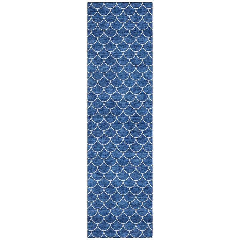 Machine Washable Indoor/ Outdoor Chantille Modern Geo Rug