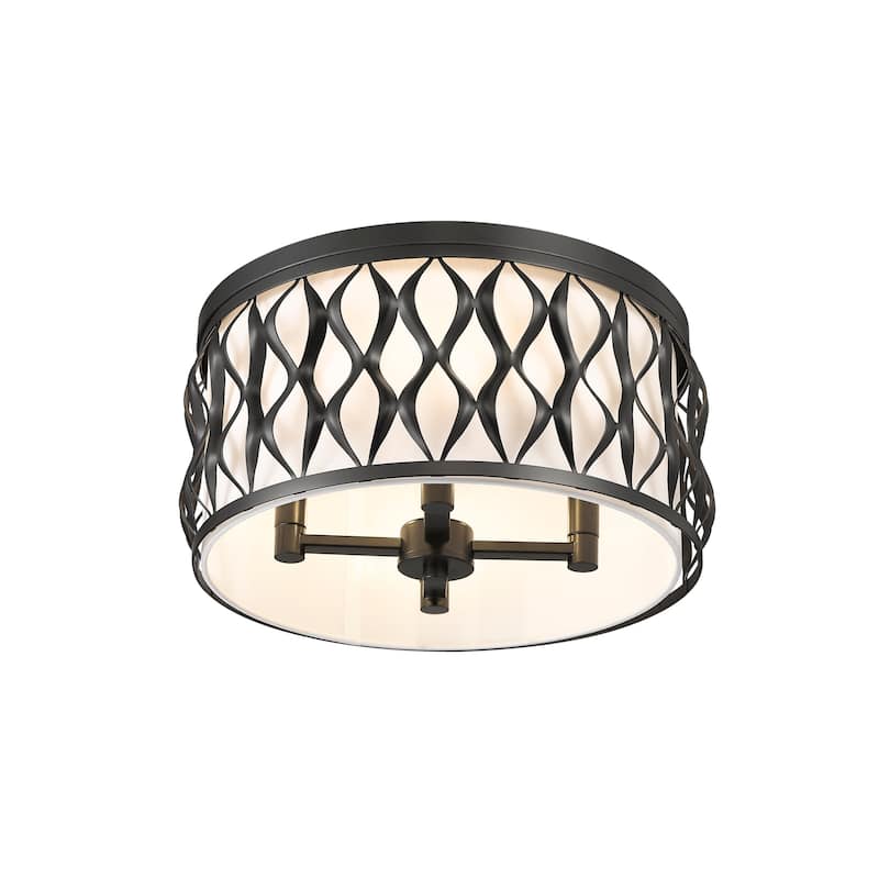 Z-Lite 1948F16 Harden 4 Light 17" Wide Flush Mount Drum Ceiling