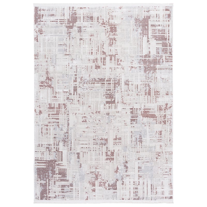 SAFAVIEH Whisper Mahtab Contemporary Fringe Rug
