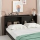 preview thumbnail 20 of 21, Full Bed with Twin Trundle, Drawers & Headboard Bookcase - Compact Design