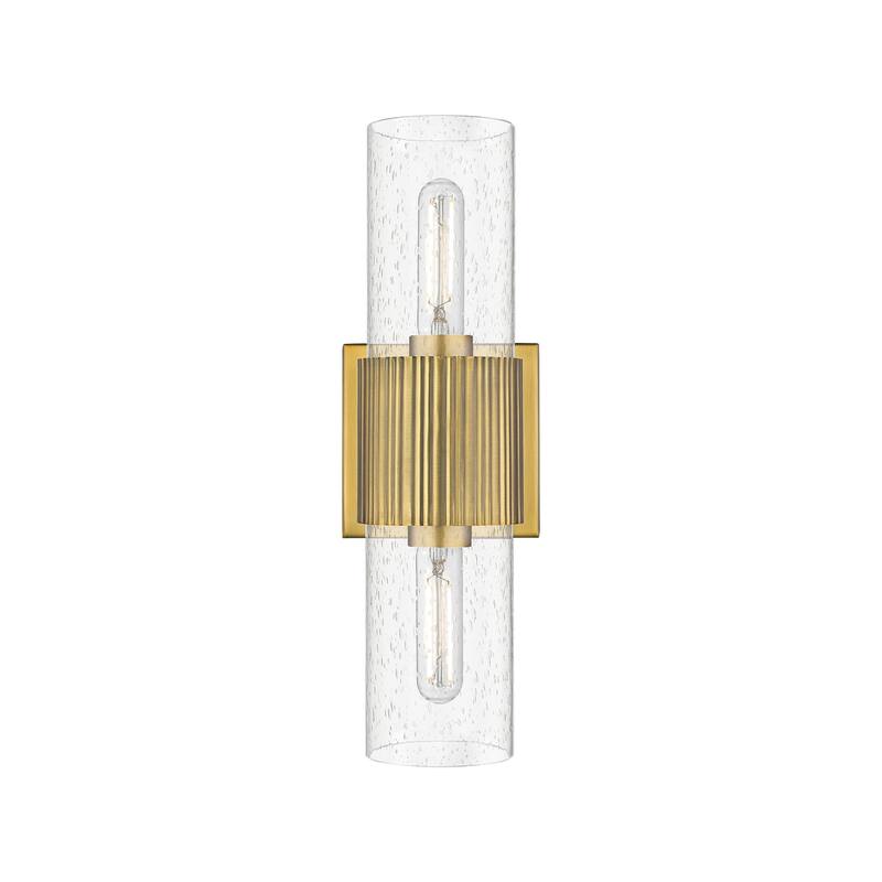 Innovations Lighting 428-2WL-15-4 Bolivar Vanity Bolivar 2 Light 4" - Brushed Brass / Seedy