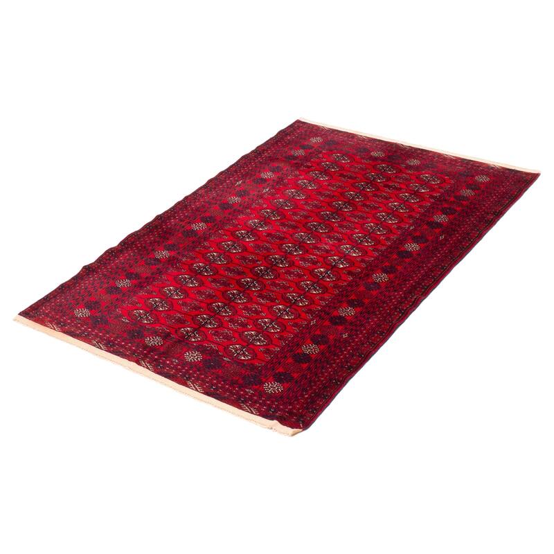 Teimani Red Rug 3'11" x 5'10" - 3'11 x 5'10