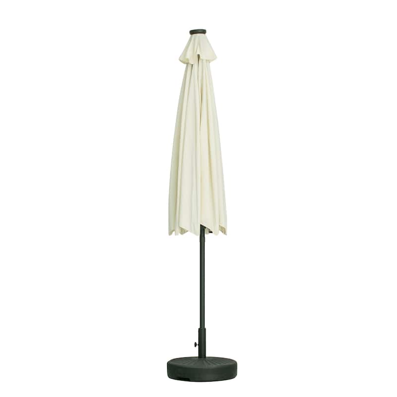 Ainfox 10ft Patio Umbrella with Lights Outdoor Solar Umbrella without Base