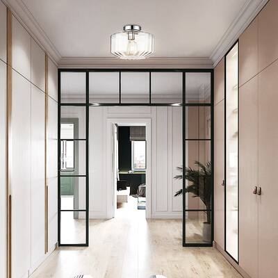 Light Society Knox Ceiling Light - Chrome/Clear