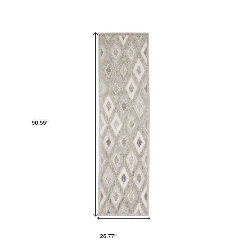 HomeRootsDiamond Traditional Runner Area Rug