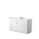Option White, Gold Trim, White Quartz Top