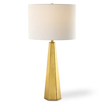 Gold Ceramic Table Lamp - 28"H x 14"W x 14"D