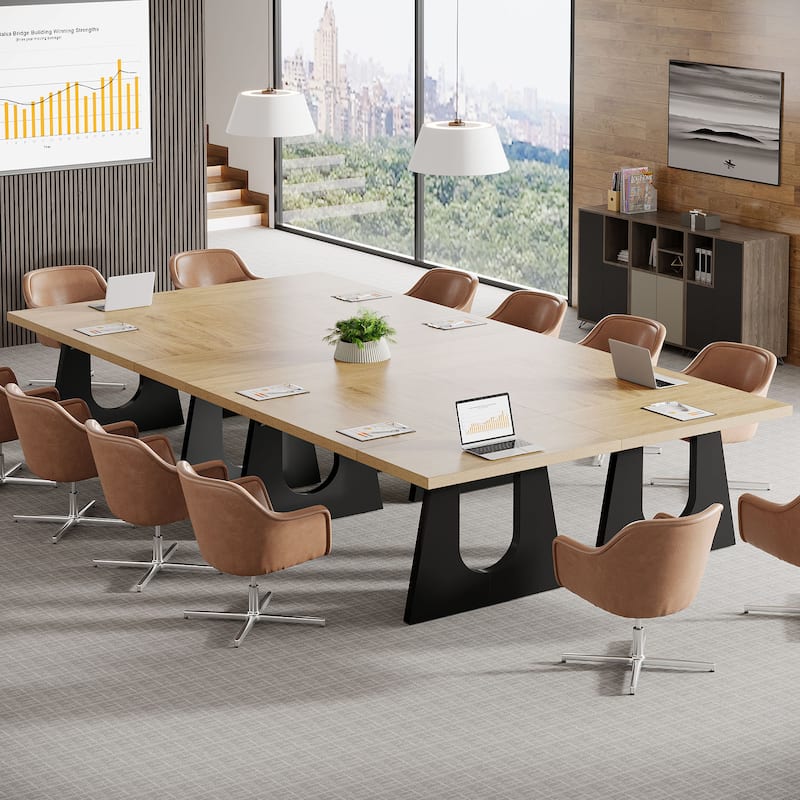 Wood Conference Table Oka Rectangular Office Meeting Room Desk