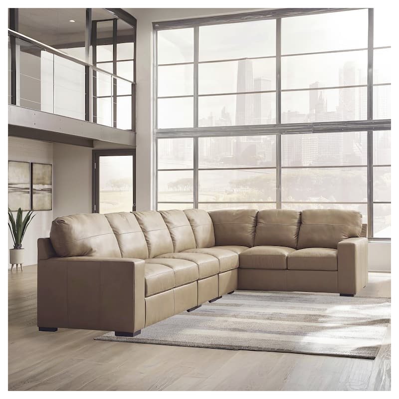 Signature Design by Ashley Bandon Brown 4-Piece Sectional - 153"W x 100"D x 41"H - Right Facing