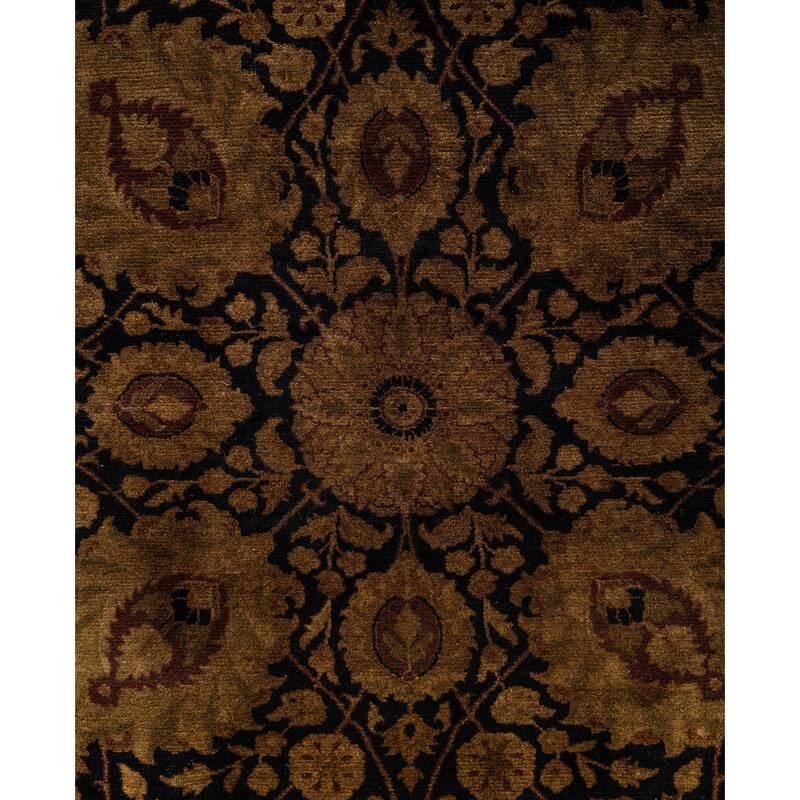 Overdyed One-of-a-Kind Hand-Knotted Round Area Rug - Gold - 10' 1" x 10' 1"