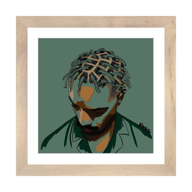 iCanvas "Black Men Are Magic" by NoelleRx - Natural - 16x16x1