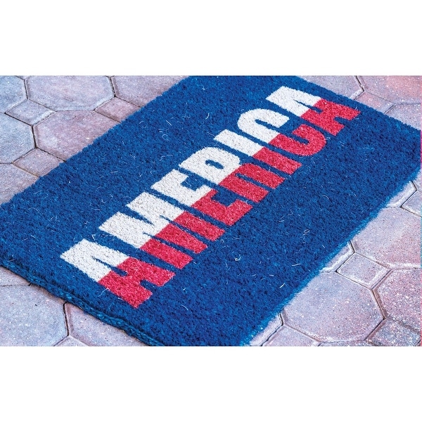 Shop Doormat America Coir Mat Red, White & Blue Free