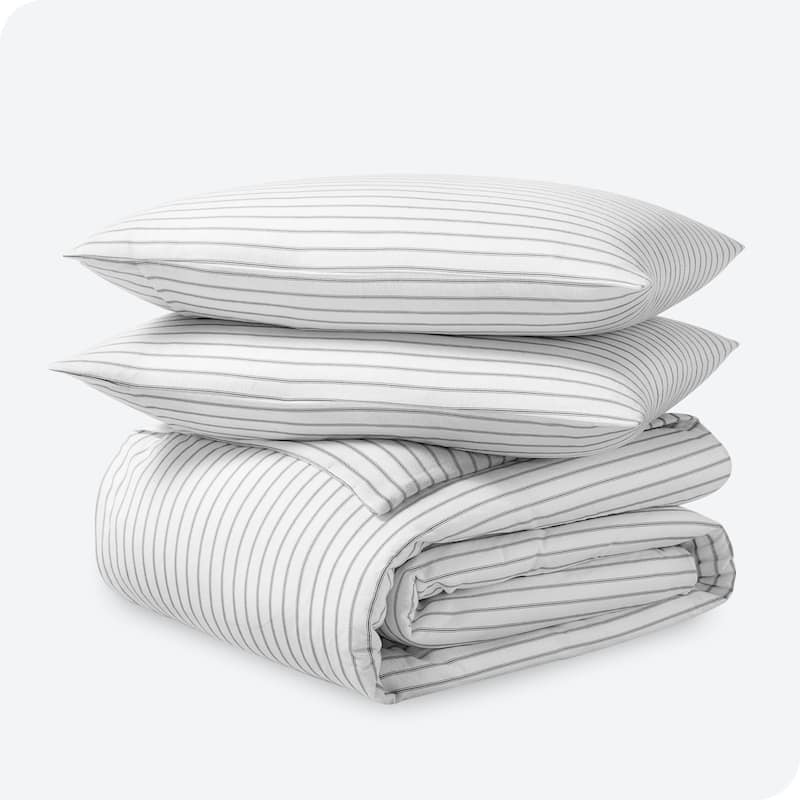 Bare Home Cotton Flannel Duvet Cover and Sham Set