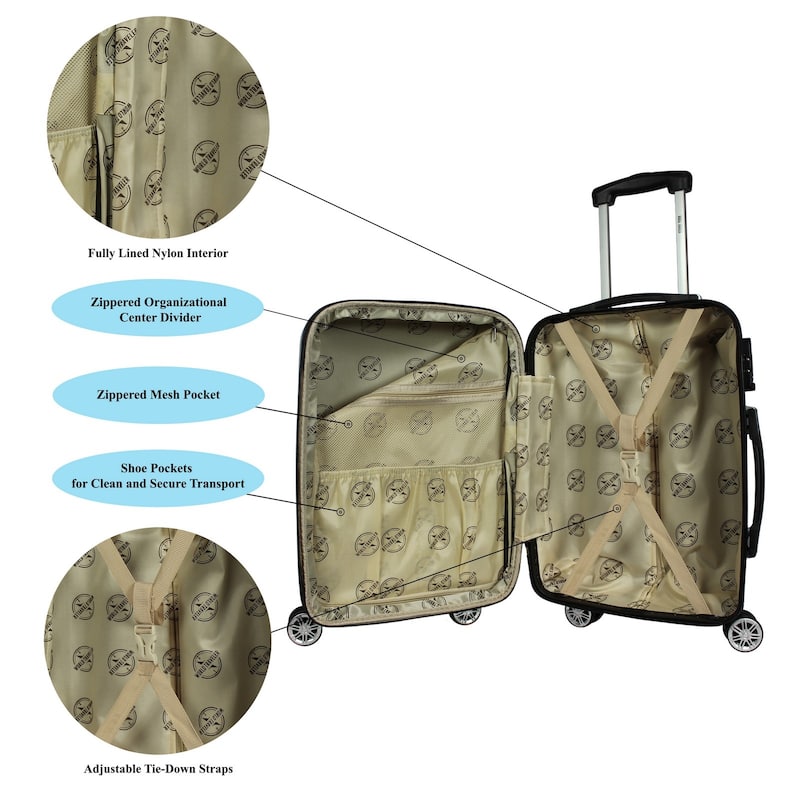 World Traveler Butterfly 24-inch Expandable Hardside Spinner Suitcase