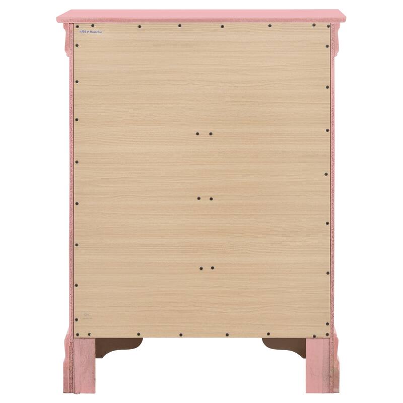 Passion Furniture Louis Phillipe Cherry 4 Drawer Chest of Drawers - 31"L x 16"W x 41"H