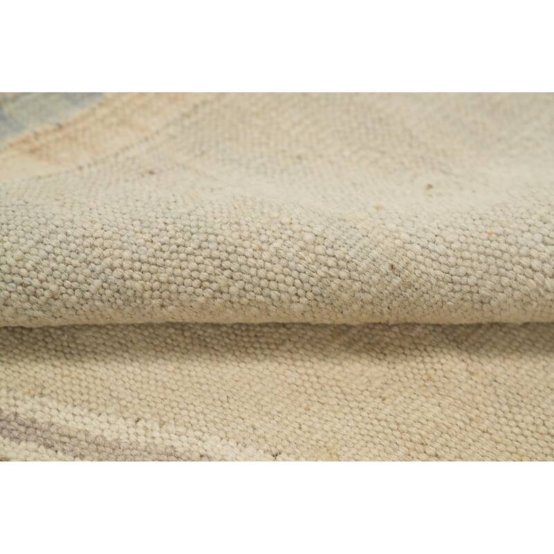 Hand Woven Oriental 100% Wool Carpet Southwestern Modern Multi-Colored Kilim Area Rug - 9' 9'' X 8' 2''