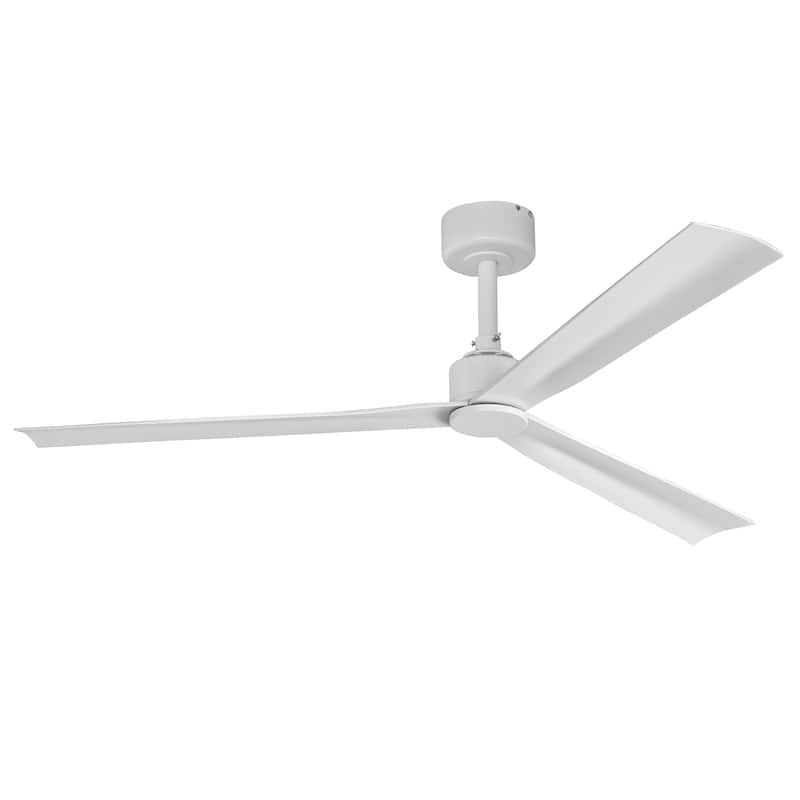 50" White Modern ABS 3-Blade Outdoor Ceiling Fan without Light